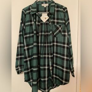 Brand new w/ tags flannel tunic